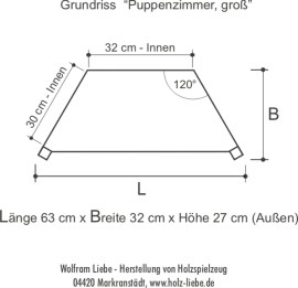 Maße Puppenzimmer, groß